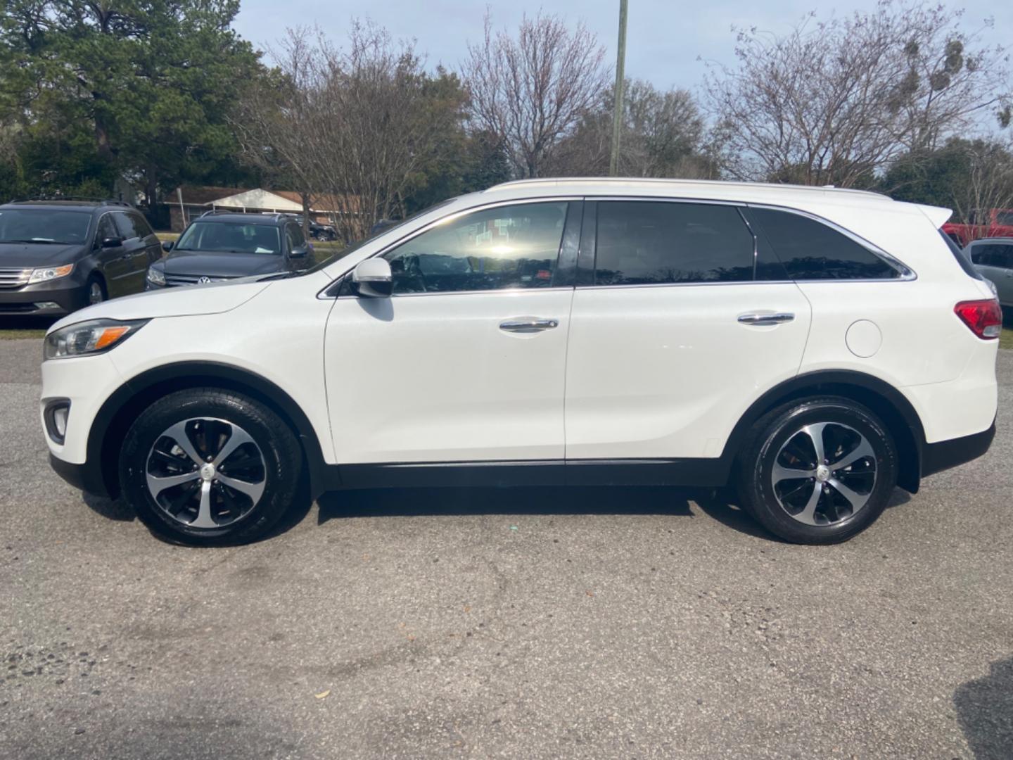 2016 WHITE KIA SORENTO EX V6 (5XYPH4A58GG) with an 3.3L engine, Automatic transmission, located at 5103 Dorchester Rd., Charleston, SC, 29418-5607, (843) 767-1122, 36.245171, -115.228050 - Photo#3